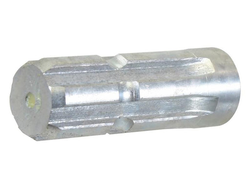 Veio estriado PTO —numa extremidade - 1 3/8'' - 6 estrias, Comp: 100mm (S.16383)