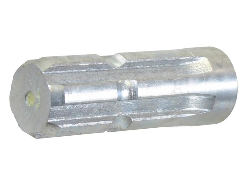 Veio estriado PTO —numa extremidade - 1 3/8'' - 6 estrias, Comp: 100mm (S.16383)