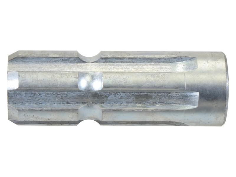 Veio estriado PTO —numa extremidade - 1 3/8'' - 6 estrias, Comp: 100mm (S.16383)