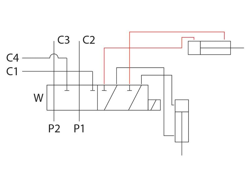 Trale Distribuidor elétrico 6 Portas 1/2'' BSP 24V (DC) (80 L/min Taxa de fluxo) (S.164004)