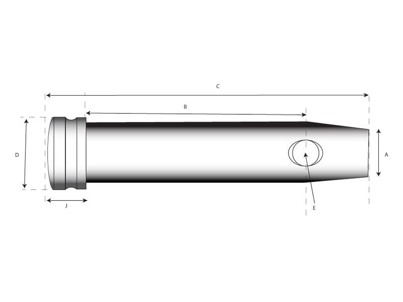 Cavilha 25x83mm Cat. 2 (Ø25mm) Reforçado (S.164577)