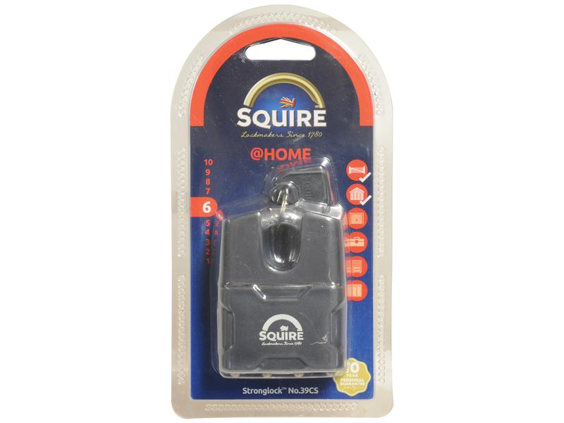 Squire Stronglock Pin Tumbler Padlock - Key Alike - Aço, Largura da estrutura em: 54mm (Classificação de segurança: 6) (S.164754)