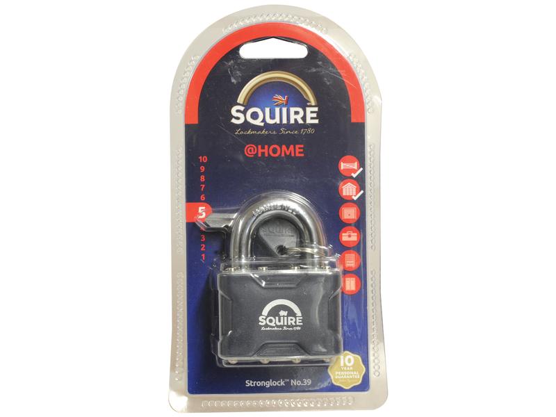 Squire Stronglock Pin Tumbler Padlock - Key Alike - Aço, Largura da estrutura em: 54mm (Classificação de segurança: 5) (S.164757)