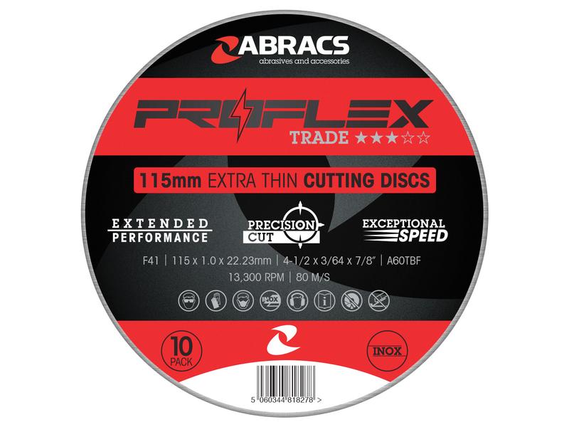 Metal | Disco de fenda INOX Ø115 x 1 x 22.23mm A60TBF (10 un. Tin) (S.164772)