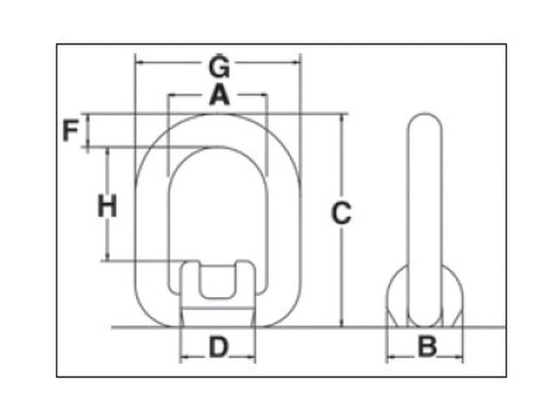 Elo com pivô soldado S265 - Carga de trabalho segura: 1.2T (S.164995)