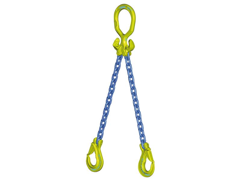 Gancho de segurança para fundas com corrente GrabiQ - Número de pernas: 2, Comprimento: 3M, Carga de trabalho segura: 3.5T (S.165016)