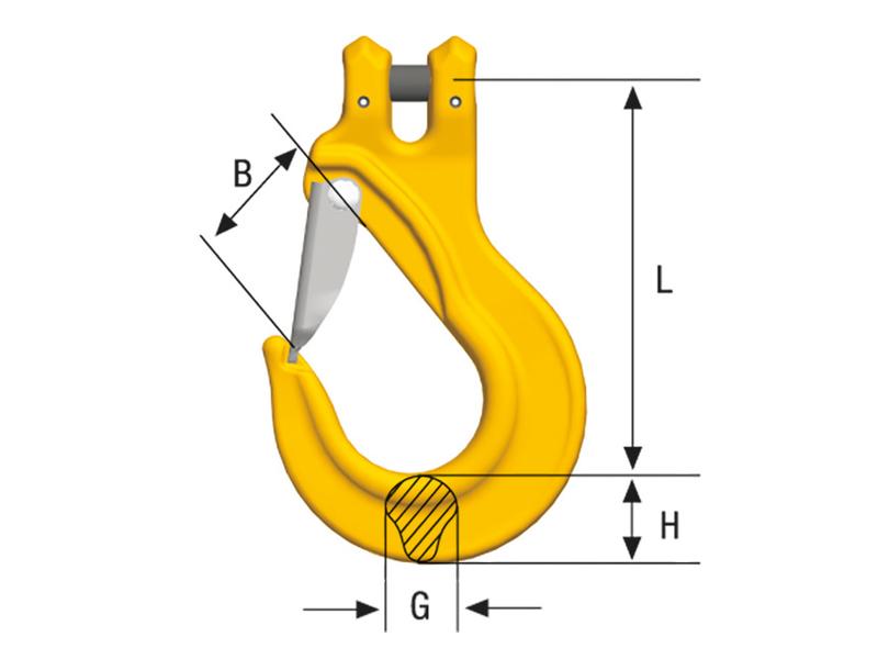 Gancho de cavilha para funda - EGKN-8-10, Diâmetro da corrente: 8mm (S.165043)