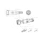 Ficha ISOBUS DuraMate™ 2x45A (6mm²) com adaptador de tubo canelado (S.165263)