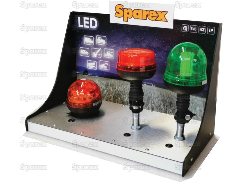 Expositor com luz LED, interruptores e base de alumínio (S.165304)