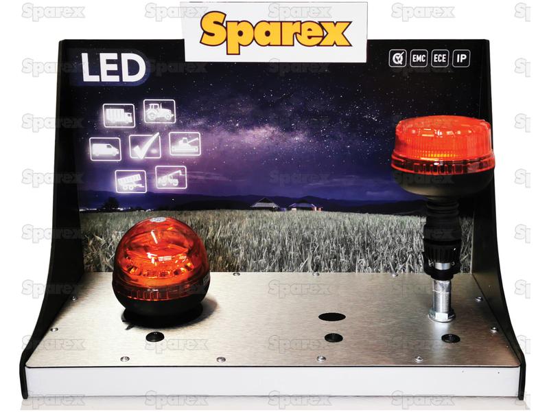 Expositor com luz LED, interruptores e base de alumínio (S.165304)