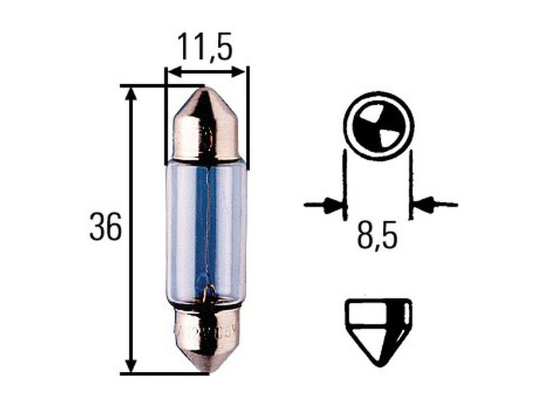Lâmpada 12V SV8.5-8 Blister 2 un. (S.165678)