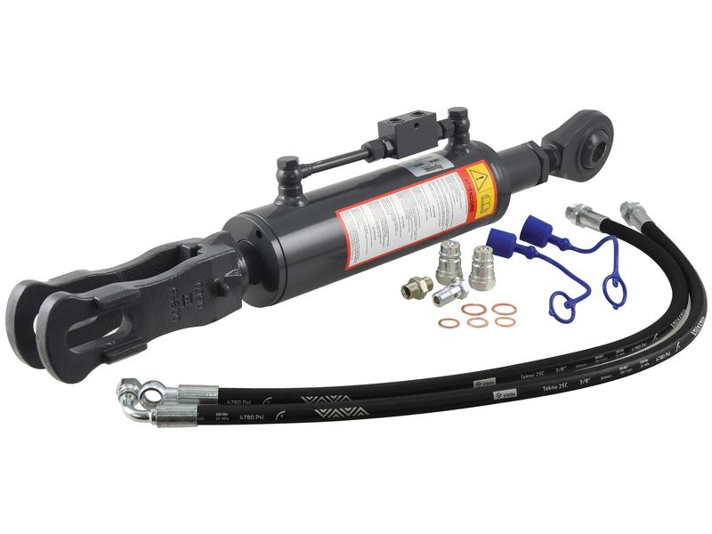 Braço Hidraulico (Fornecido com: Mangueiras) - Olhal Ø 25mm - Forquilha Furo Ø 29x60mm - Comprimento minimo: 670mm, Diametro interno Cilindro: 80mm. (S.166475)