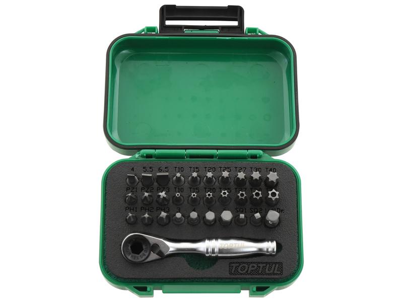 Conjunto de bits sextavados c/roquete 1/4'' (31 un.) (S.166765)