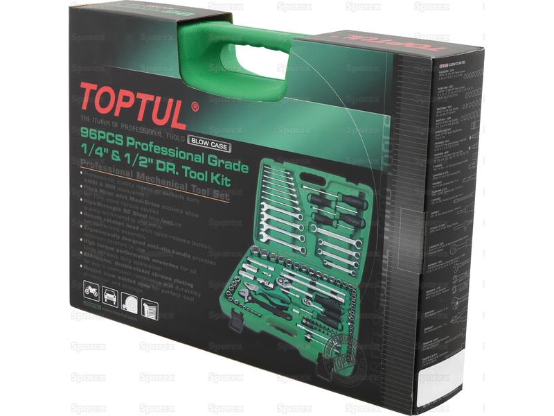 Jogo de ferramentas de 1/4'' e 1/2'' (96 un.) (S.166771)