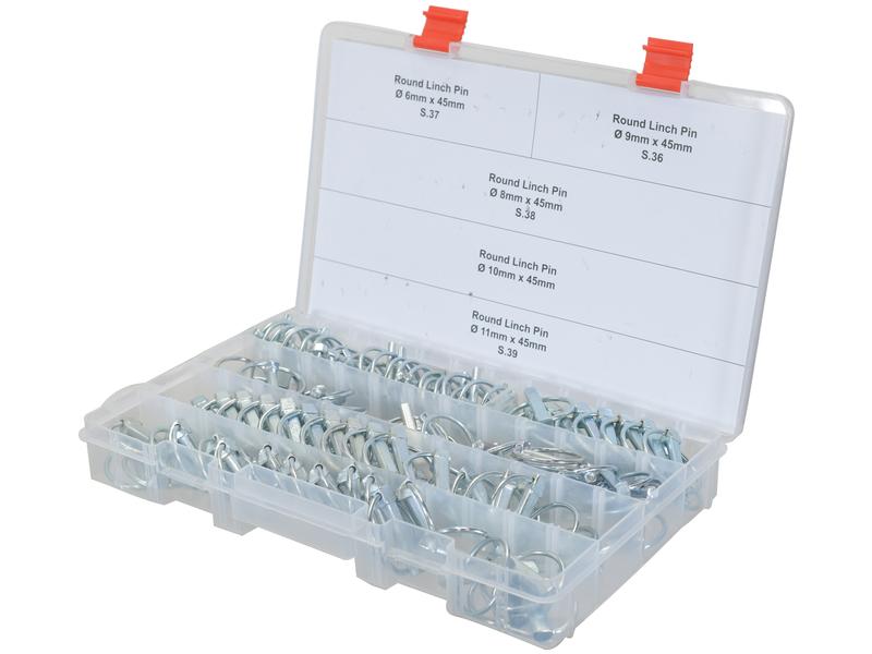 Caixa 120 un. Cavilha de mola 6, 8, 9, 10, 11mm (S.166909)