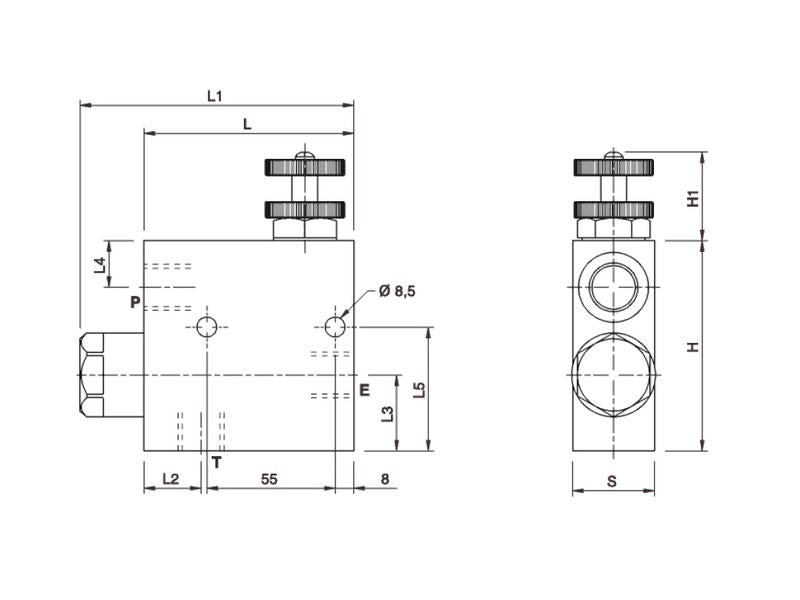 Valvula Controlo Fluxo 3 Vias 3/4'' (ET) (S.167161)