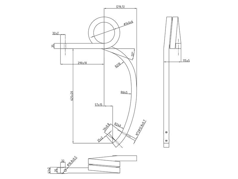 Mola vibrocultor - 35 x 35x625 Esq. (S.170587)
