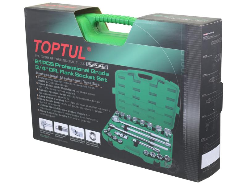 Jogo chaves caixa roquete 3/4'' 21 un. (S.171064)