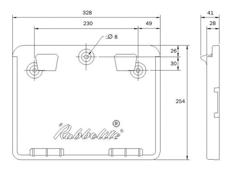 Suporte da chapa de matrícula (sem lâmpada) (S.173539)
