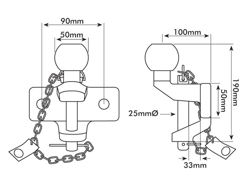 Puxo de reboque 50mm (S.18924)