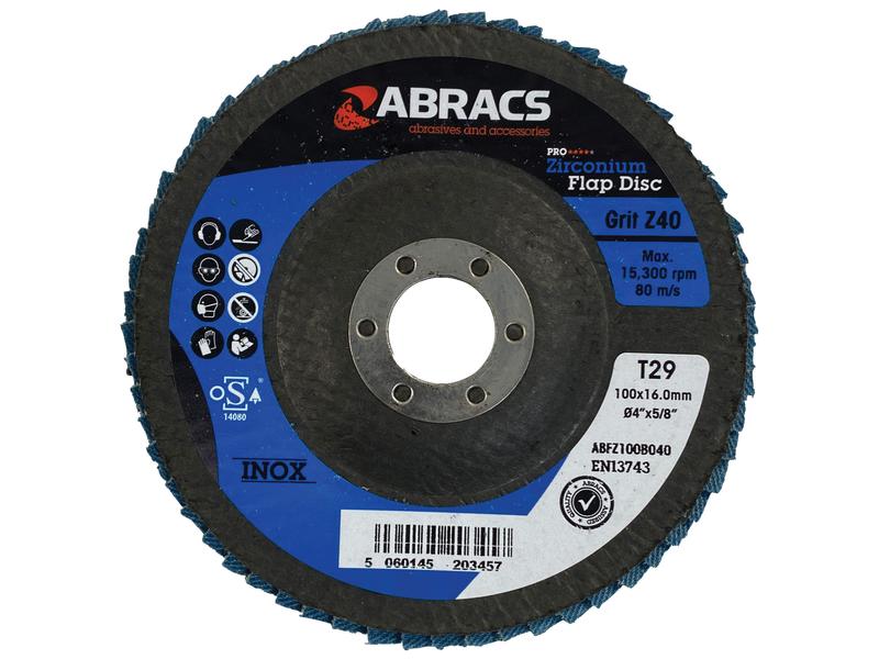 Disco de lamelas Ø100 x 10 x 16mm - 40 Grit (S.20183)