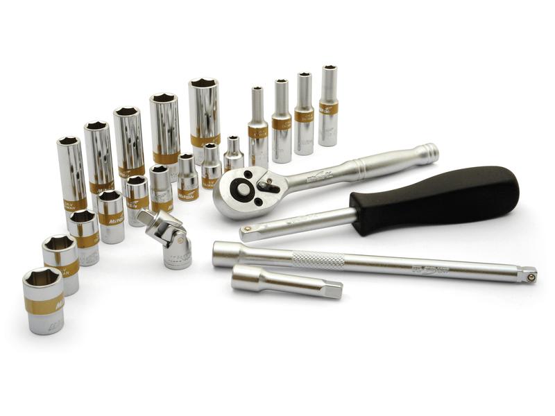 1/4'' Jogo chaves caixa roquete (24pcs.) (S.20399)