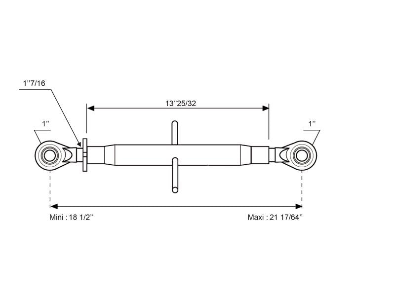 3º ponto (Cat.2/2 (Ø25/25mm)) Comprimento minimo 470mm (S.20719)