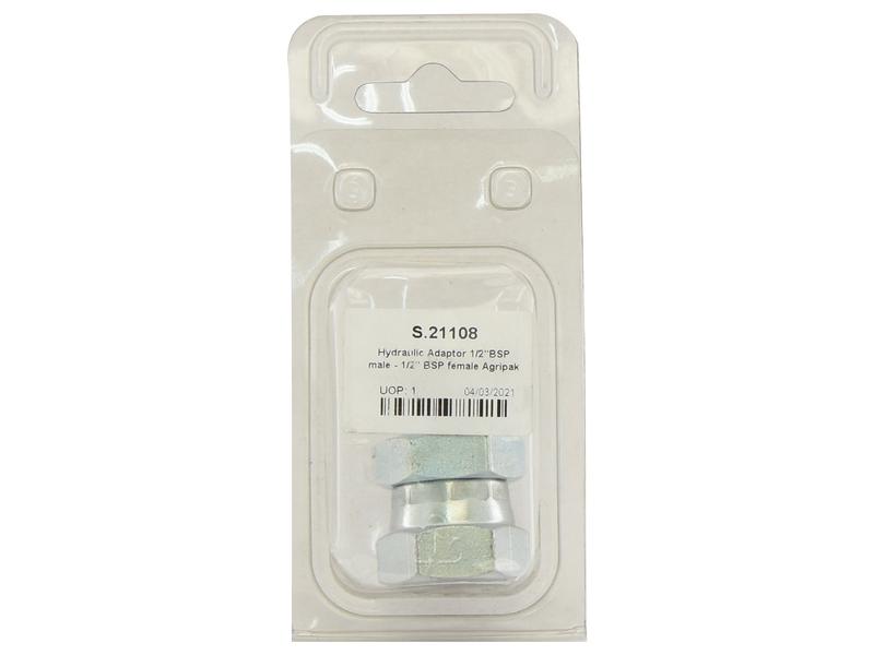 Agripak Adaptador hidráulico 1/2'' BSP Macho x 1/2'' BSP Fêmea giratória (S.21108)