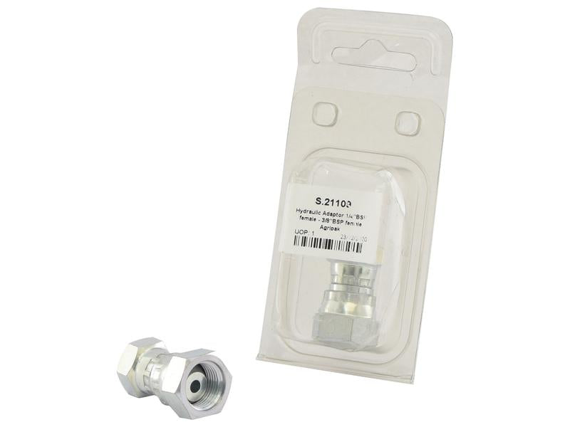Agripak Adaptador hidráulico 1/4'' BSP Fêmea giratória x 3/8'' BSP Fêmea giratória (S.21109)