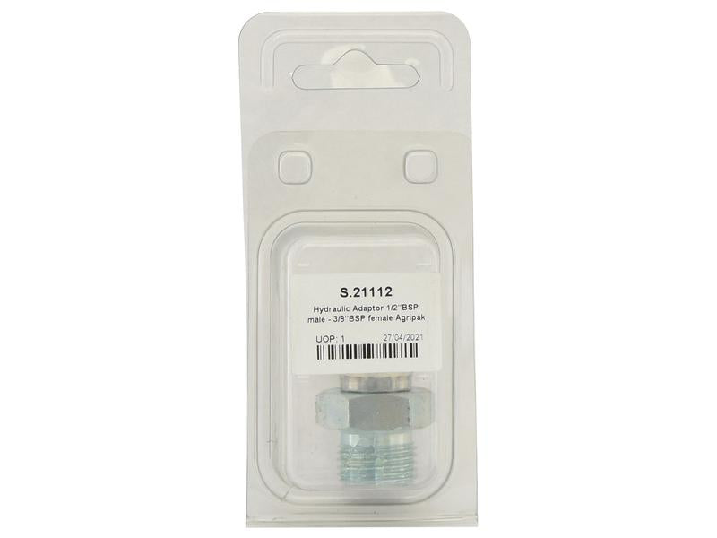 Agripak Adaptador hidráulico 1/2'' BSP Macho x 3/8'' BSP Fêmea giratória (S.21112)