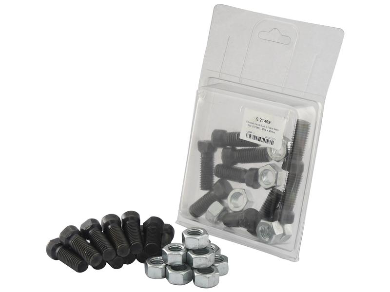 Parafuso c/porca - 1/2'' x 1-1/2'', Resistência à tração 12.9 (10 un. Agripak) (S.21459)