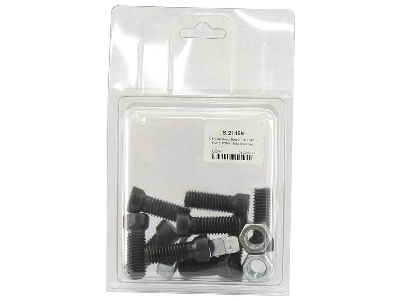 Parafuso c/porca - 1/2'' x 1-1/2'', Resistência à tração 12.9 (10 un. Agripak) (S.21459)