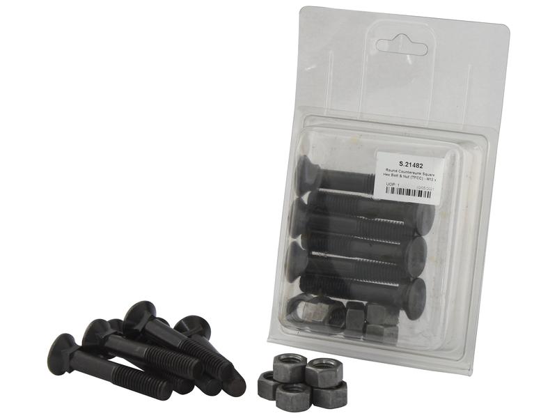 Parafuso c/porca - M12 x 70mm, Resistência à tração 12.9 (6 un. Agripak) (S.21482)