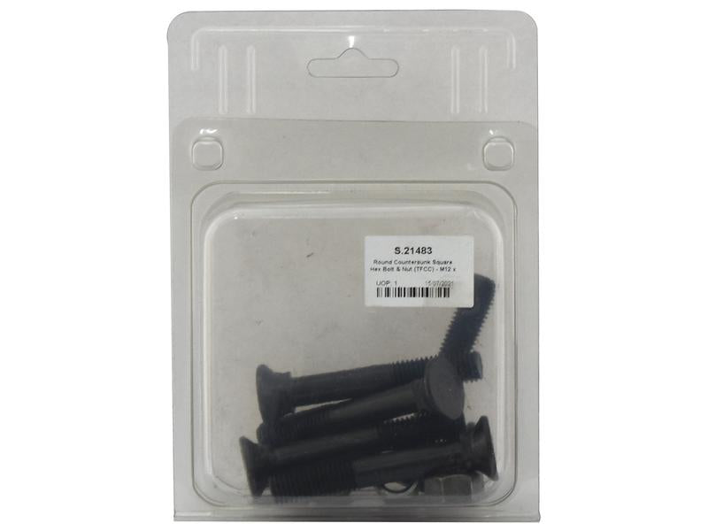 Parafuso c/porca - M12 x 80mm, Resistência à tração 12.9 (6 un. Agripak) (S.21483)