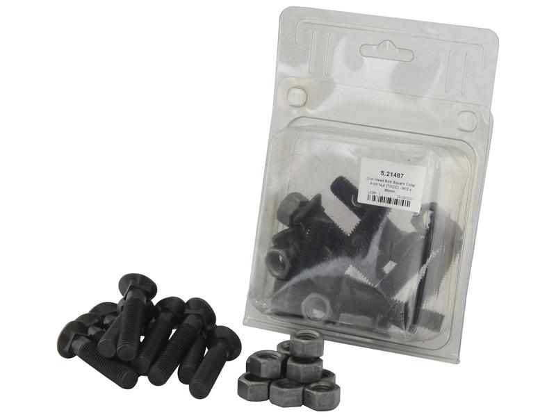 Parafuso c/porca - M12 x 60mm, Resistência à tração 8.8 (10 un. Agripak) (S.21487)