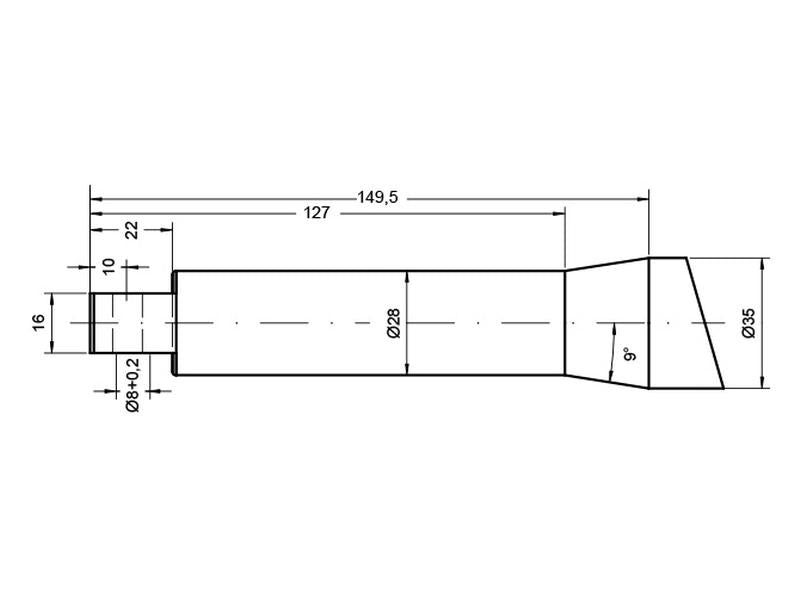 Bico - curvo 680mm, (Estrela) Aplicavel em: 5068018 (S.21507)