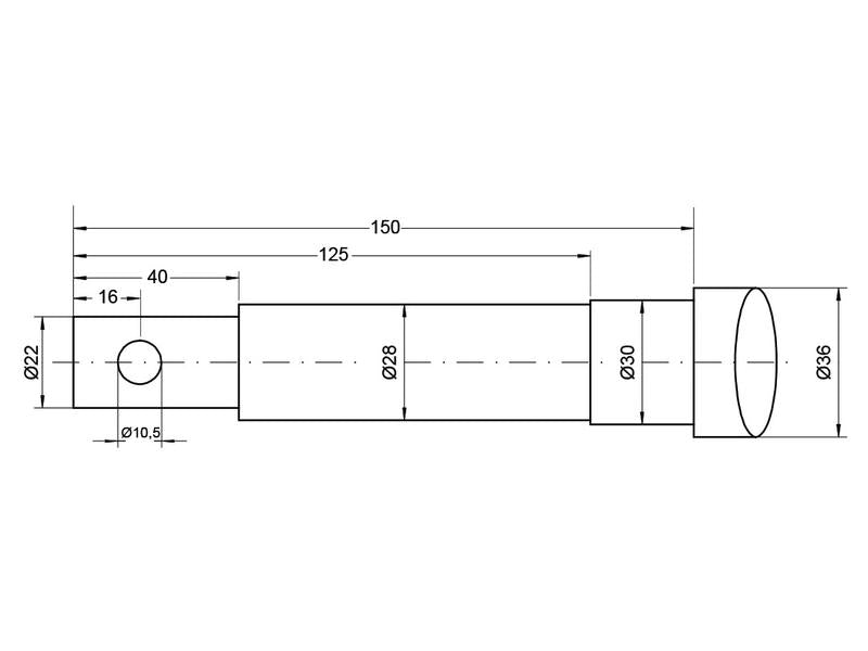Bico - Direita 830mm, (Estrela) (S.21510)