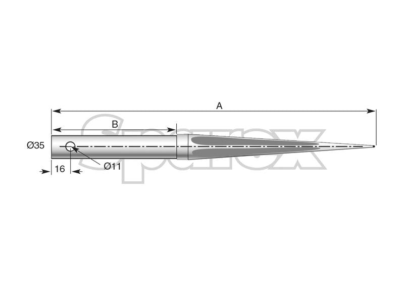 Bico - Direita 760mm, (Estrela) Aplicavel em: 55000110 (S.21511)