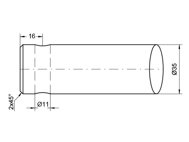 Bico - Direita 850mm, Tamanho da rosca: - (Estrela) (S.21512)