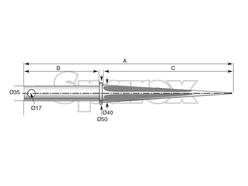 Bico - Direita 850mm, (Estrela) Aplicavel em: DF035NOUVEAU (S.21516)