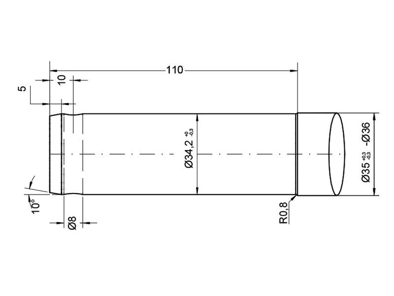 Bico - Direita 1100mm, (Estrela) (S.21521)