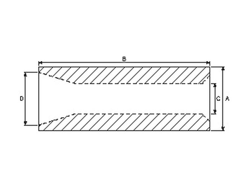 Casquilho bico do carregador frontal - Ø45 x 110mm (Cone especial - Tipo Faucheux) (S.21525)
