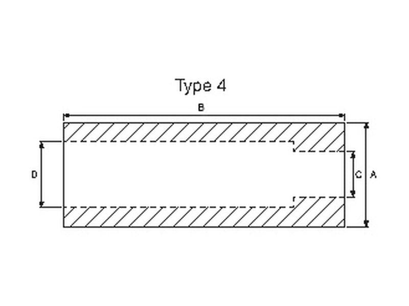 Casquilho bico do carregador frontal - Ø50 x 150mm (Ø35/25) (S.21531)