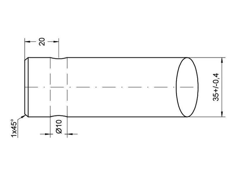 Bico - curvo 643mm, (Estrela) Aplicavel em: DG035 (S.21535)