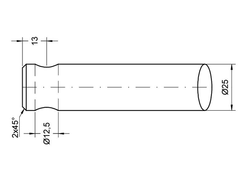 Bico - curvo 525mm, (Redondo) Aplicavel em: DG025 (S.21537)