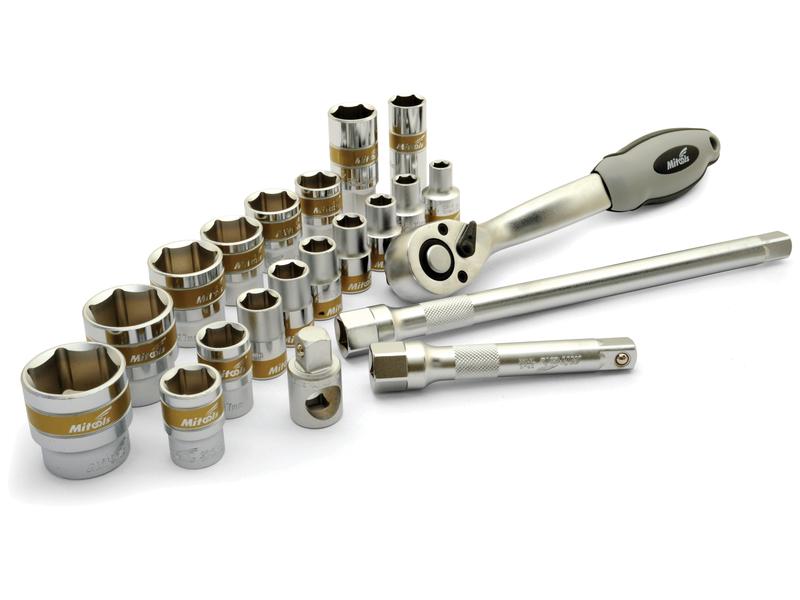 1/2'' Jogo chaves caixa roquete (21pcs.) (S.21649)