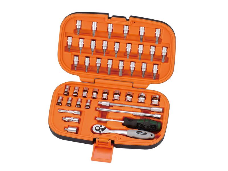 1/4'' Jogo chaves caixa roquete (44pcs.) (S.21652)