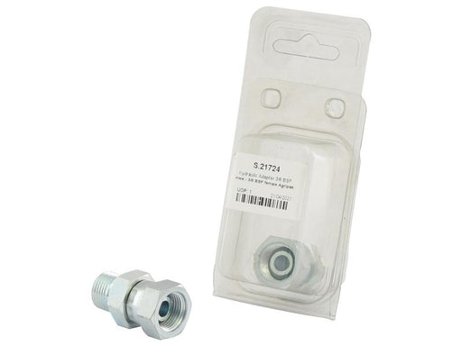 Agripak Adaptador hidráulico 3/8'' BSP Macho x 3/8'' BSP Fêmea giratória (S.21724)