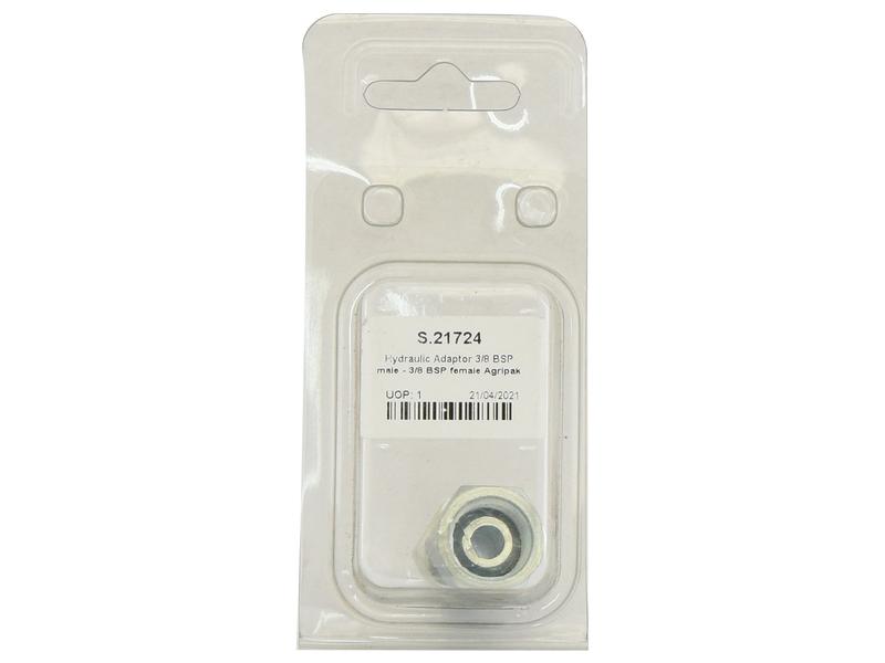Agripak Adaptador hidráulico 3/8'' BSP Macho x 3/8'' BSP Fêmea giratória (S.21724)
