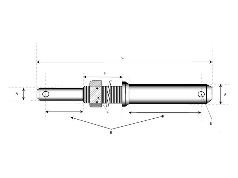 Munhao - Categoria dupla 28 - 36x209mm, Tamanho da rosca M30x42mm Cat. 2/3 (Ø28/36mm) (S.21756)
